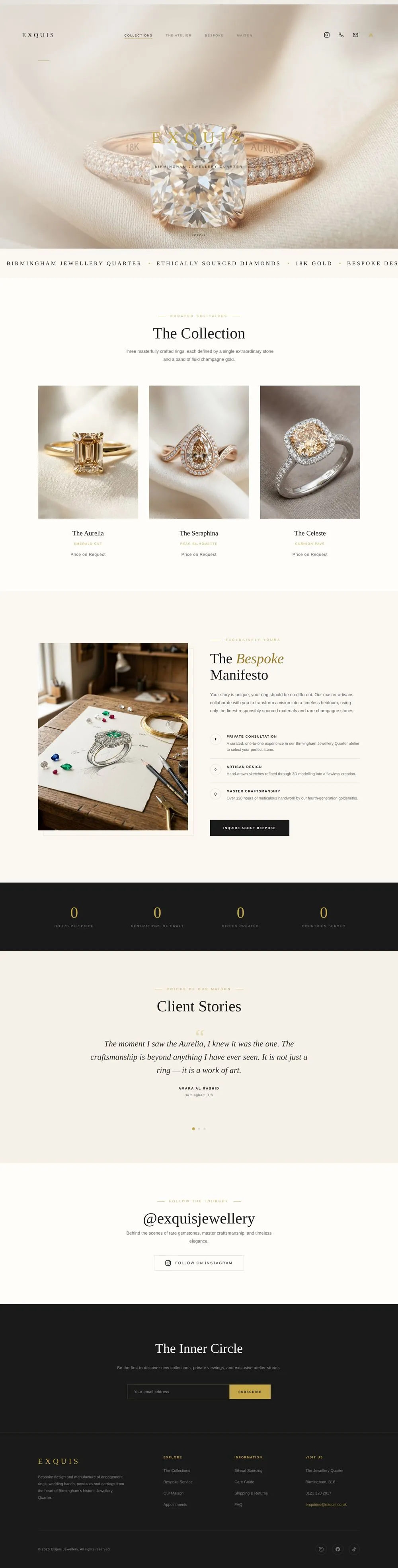 Exquis Jewellery — full site
