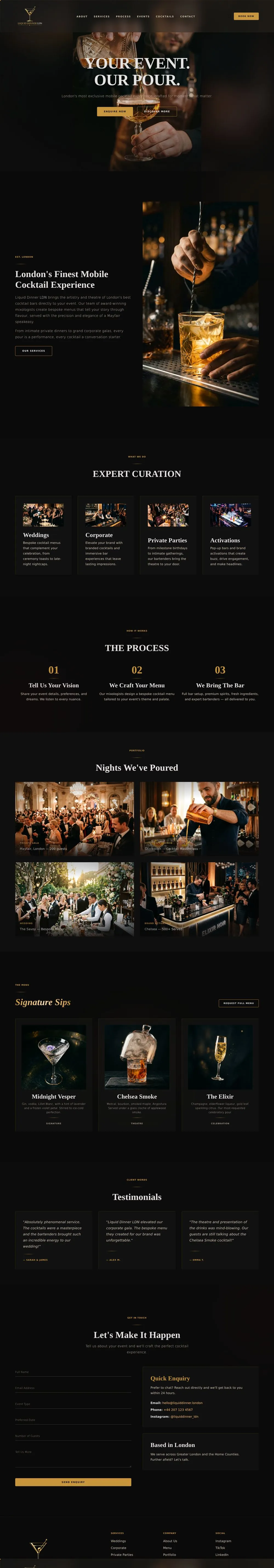 Liquid Dinner LDN — full site